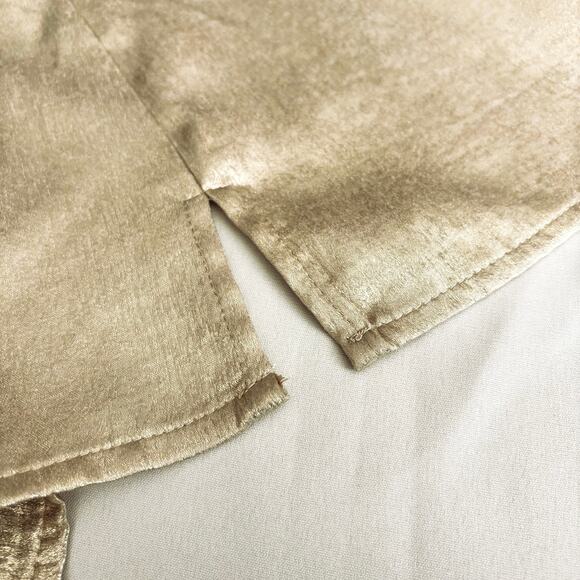 Sam and Jess gold metallic off shoulder ruffle sleeve holiday event glam XXL 2X - Picture 11 of 15